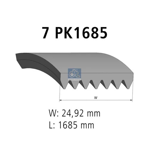 Ozubený klinový remeň DT Spare Parts 6.31544