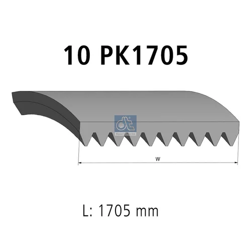 Ozubený klinový remeň DT Spare Parts 2.15561