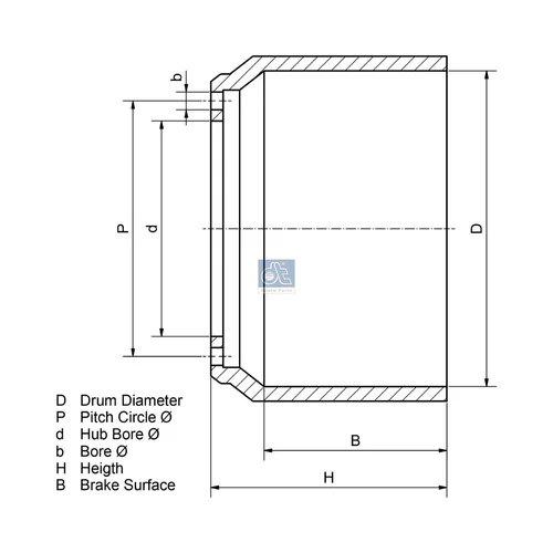Brzdový bubon 4.67241 (DT Spare Parts) - obr. 1