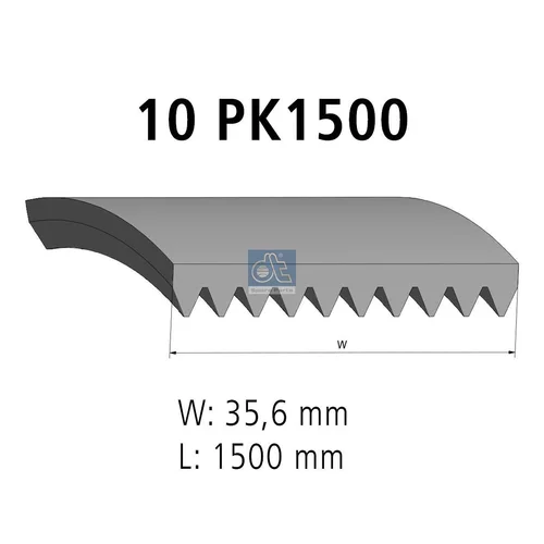 Ozubený klinový remeň DT Spare Parts 4.80744
