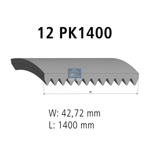 Ozubený klinový remeň DT Spare Parts 4.80772
