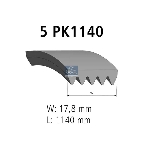 Ozubený klinový remeň DT Spare Parts 6.31554