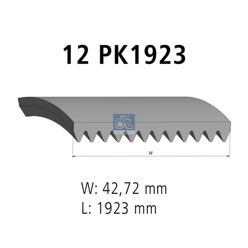 Ozubený klinový remeň DT Spare Parts 7.54857