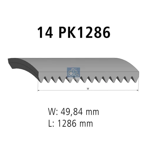 Ozubený klinový remeň DT Spare Parts 3.34336