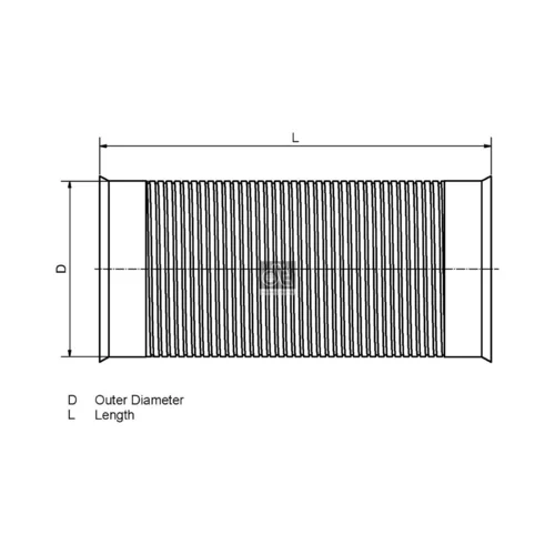 Pružný diel výfuku 4.61044 (DT Spare Parts) - obr. 1