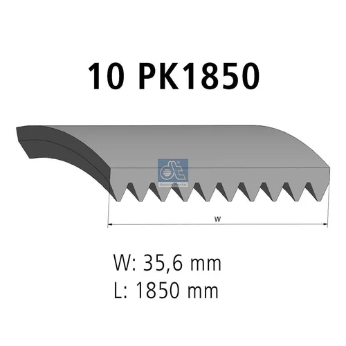 Ozubený klinový remeň DT Spare Parts 4.80698