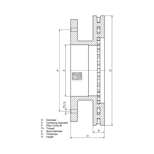 Brzdový kotúč 7.36040 (DT Spare Parts) - obr. 1
