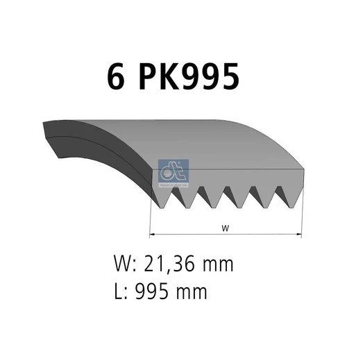 Ozubený klinový remeň DT Spare Parts 12.15421