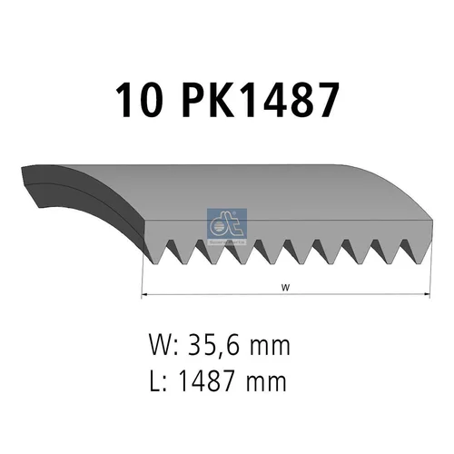 Ozubený klinový remeň DT Spare Parts 2.15385
