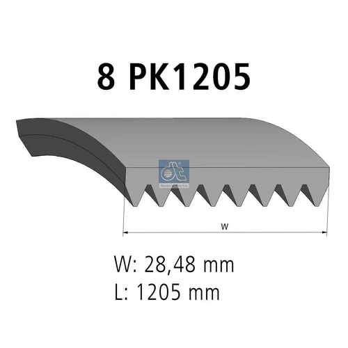 Ozubený klinový remeň DT Spare Parts 4.80687