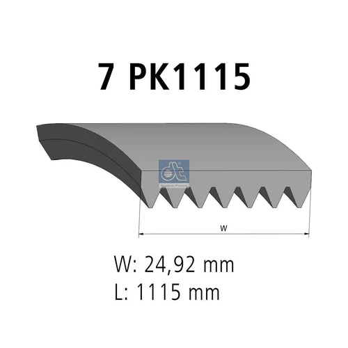Ozubený klinový remeň DT Spare Parts 6.31549