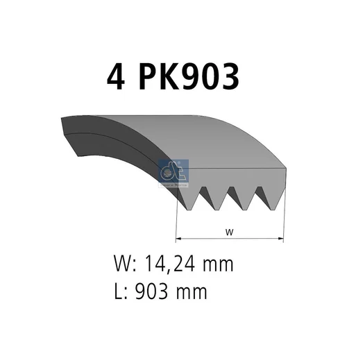 Ozubený klinový remeň DT Spare Parts 7.54800