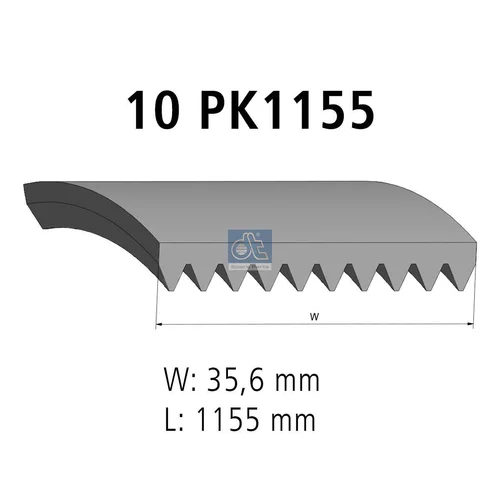 Ozubený klinový remeň DT Spare Parts 1.51503