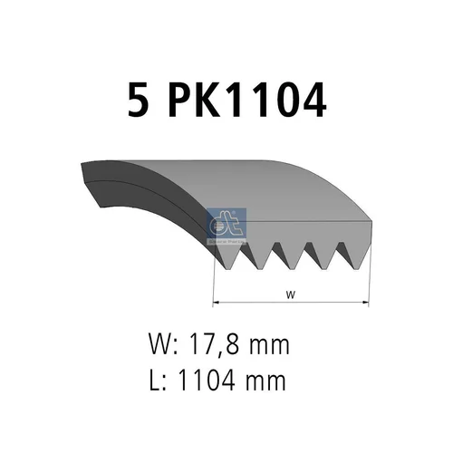 Ozubený klinový remeň DT Spare Parts 12.15405