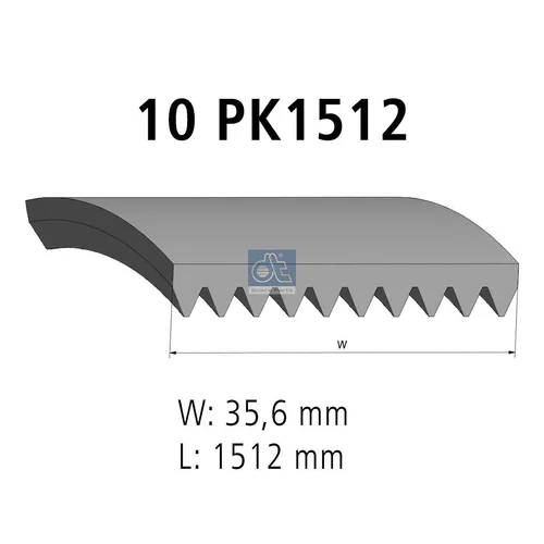 Ozubený klinový remeň DT Spare Parts 2.15384