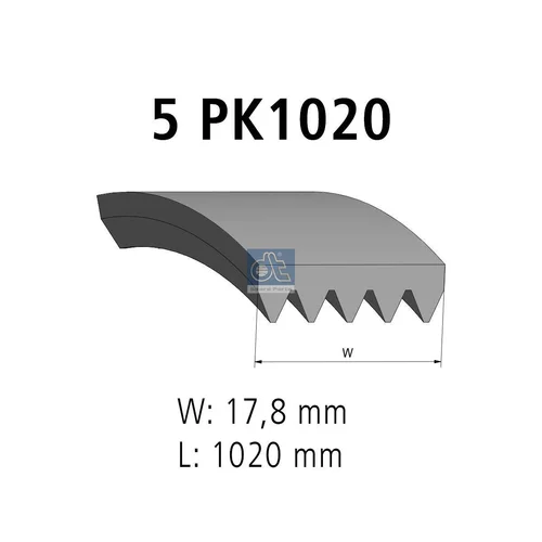 Ozubený klinový remeň DT Spare Parts 6.31501