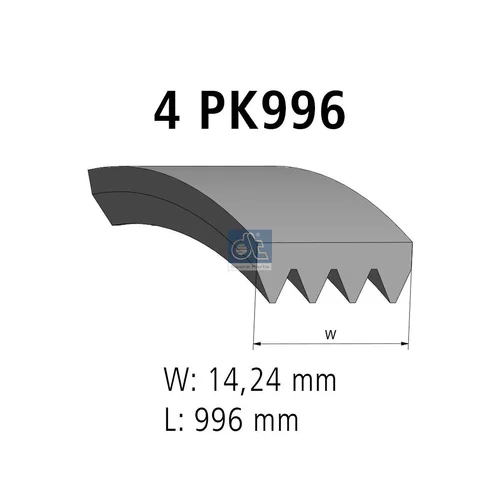 Ozubený klinový remeň DT Spare Parts 7.54816