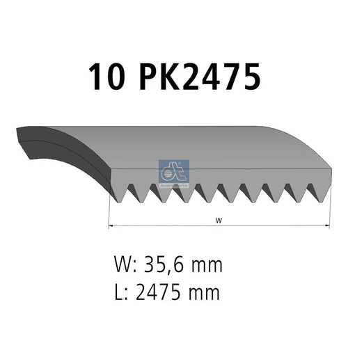 Ozubený klinový remeň DT Spare Parts 1.21962