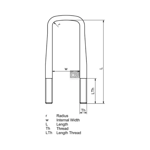 Spona listovej pružiny 1.25418 (DT Spare Parts) - obr. 1