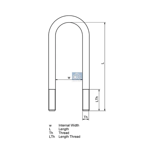 Spona listovej pružiny 4.40502 (DT Spare Parts) - obr. 1