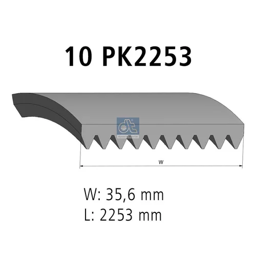 Ozubený klinový remeň DT Spare Parts 4.80939