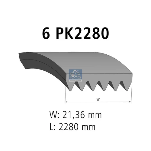 Ozubený klinový remeň DT Spare Parts 4.81360