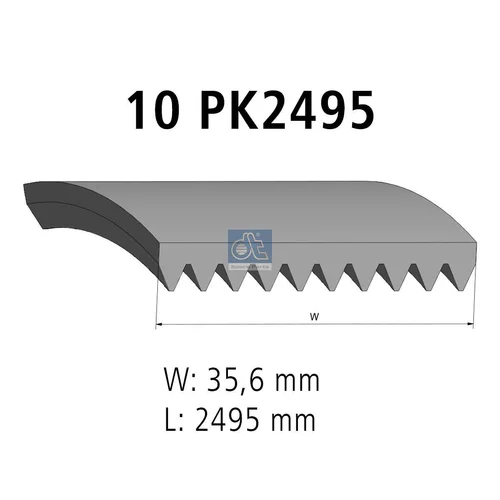 Ozubený klinový remeň DT Spare Parts 1.21765