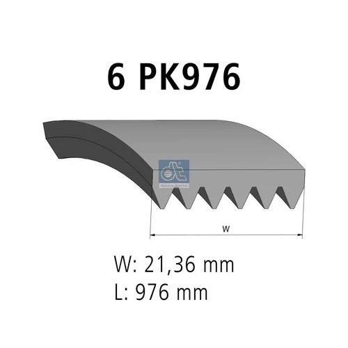 Ozubený klinový remeň DT Spare Parts 11.12075