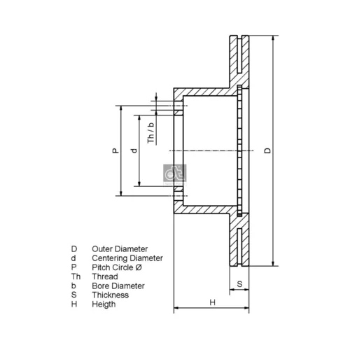 Brzdový kotúč 3.62053 (DT Spare Parts) - obr. 1