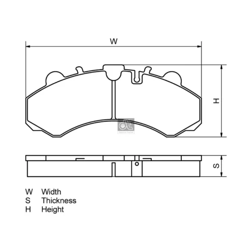 Sada brzdových platničiek kotúčovej brzdy 3.96401 (DT Spare Parts) - obr. 1