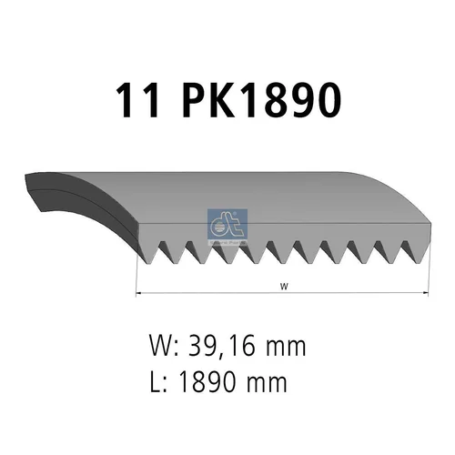 Ozubený klinový remeň DT Spare Parts 4.80392