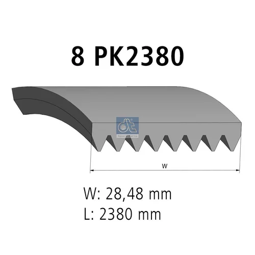 Ozubený klinový remeň DT Spare Parts 1.21853