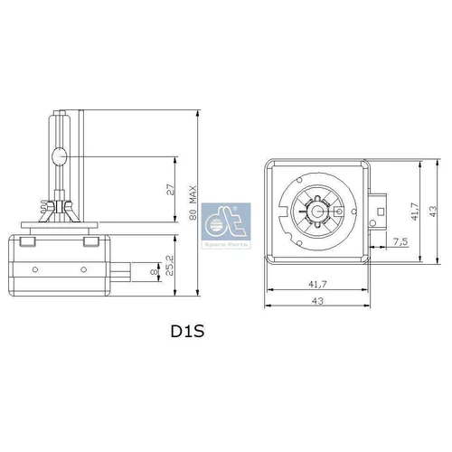 Žiarovka pre hlavný svetlomet DT Spare Parts 3.32943 D1S