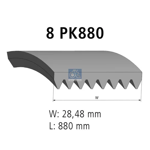 Ozubený klinový remeň DT Spare Parts 3.34212