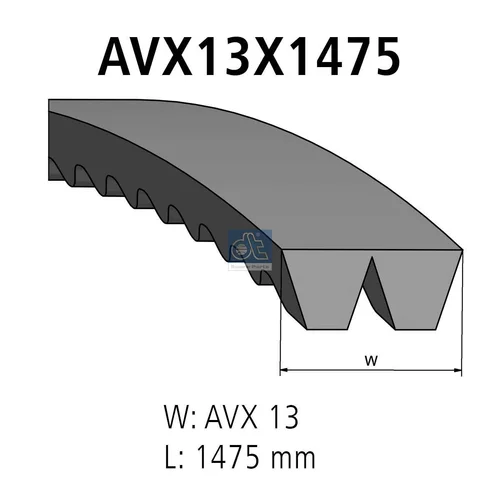 Zosilnený klinový remeň DT Spare Parts 3.34281