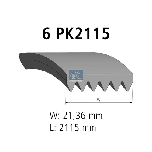 Ozubený klinový remeň DT Spare Parts 4.80690