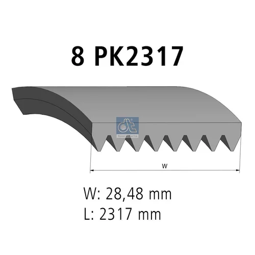 Ozubený klinový remeň DT Spare Parts 4.81124