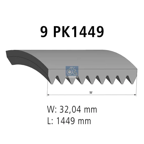 Ozubený klinový remeň DT Spare Parts 5.41547