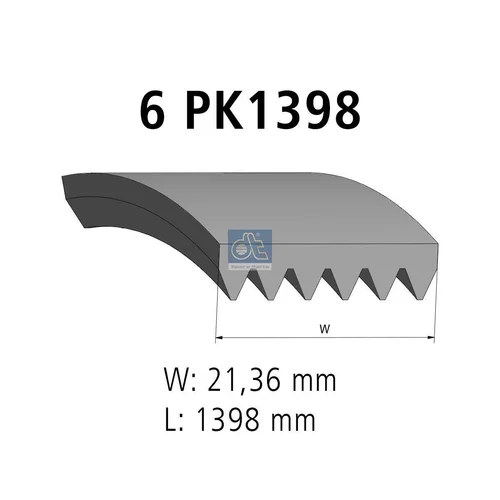 Ozubený klinový remeň DT Spare Parts 6.31515