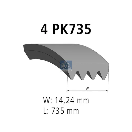 Ozubený klinový remeň DT Spare Parts 13.43501