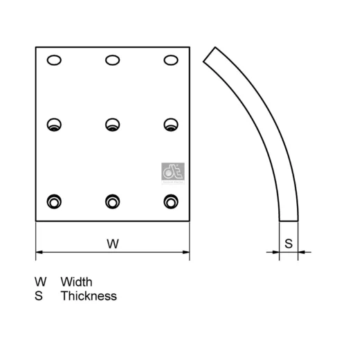 Sada brzd. oblož., Bubn. brzda 4.91453 (DT Spare Parts) - obr. 1