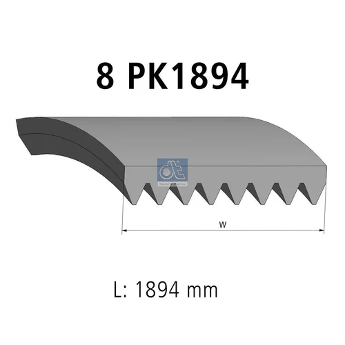 Ozubený klinový remeň DT Spare Parts 5.41591