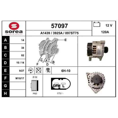 Alternátor 57097 /EAI/