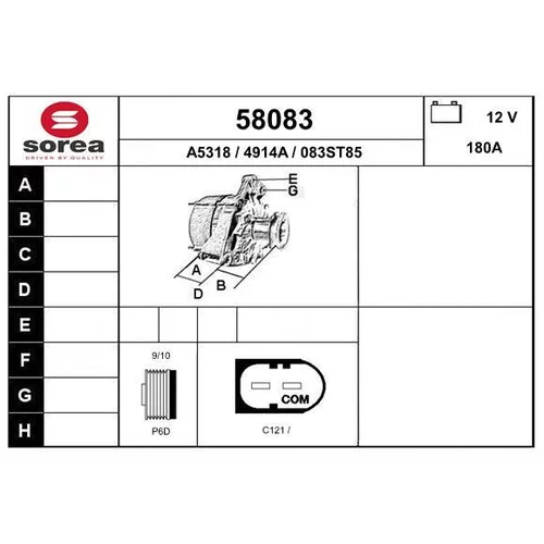 Alternátor EAI 58083
