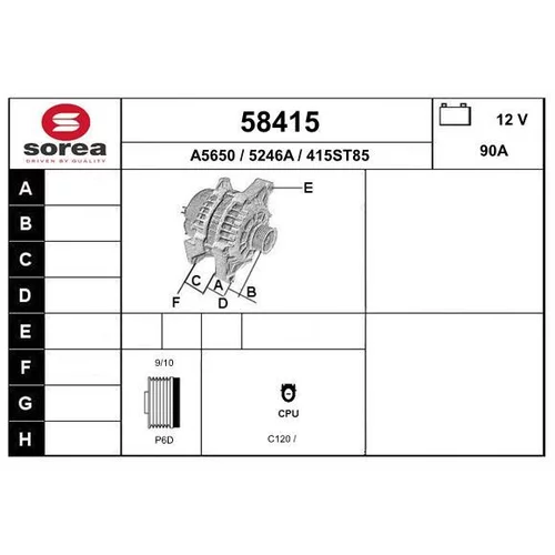 Alternátor EAI 58415