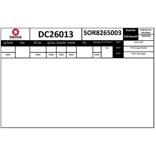 Stĺpik riadenia EAI DC26013