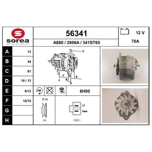 Alternátor 56341 /EAI/