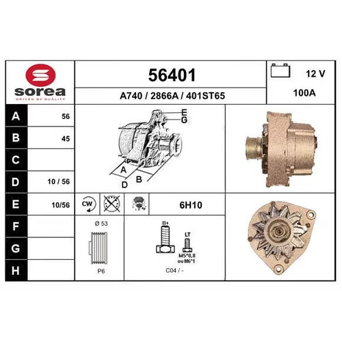 Alternátor EAI 56401