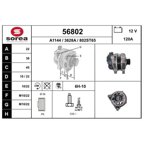 Alternátor EAI 56802