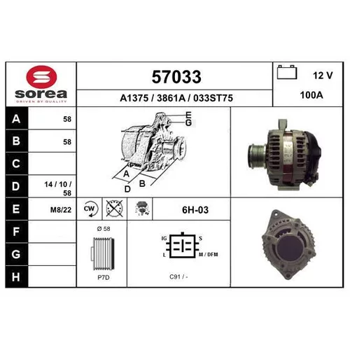 Alternátor 57033 /EAI/